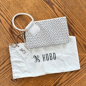 HOBO Sable Wristlet - Ecru Daisy Perforated Leather